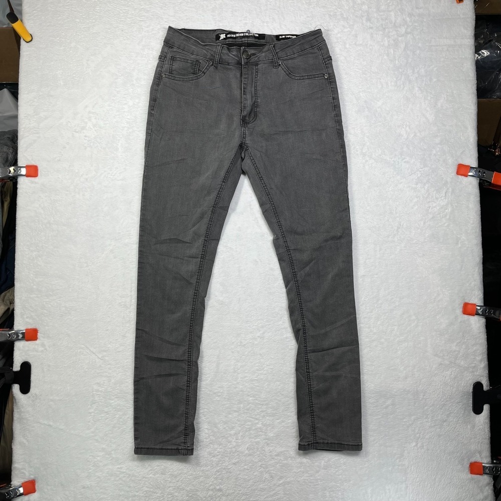 Recess Jeans Mens 32x30 Black Cotton Denim Stretch Mid Rise Slim Fit Tapered Leg
